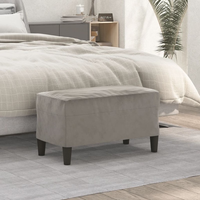 vidaXL Sitzbank Hellgrau 70x35x41 cm Samt vidaXL Sitzbank Hellgrau 70x35x41 cm Samt