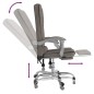 vidaXL Bürostuhl mit Massagefunktion Taupe Stoff vidaXL Bürostuhl mit Massagefunktion Taupe Stoff