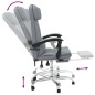 vidaXL Bürostuhl mit Massagefunktion Hellgrau Stoff vidaXL Bürostuhl mit Massagefunktion Hellgrau Stoff