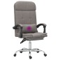 vidaXL Bürostuhl mit Massagefunktion Taupe Stoff vidaXL Bürostuhl mit Massagefunktion Taupe Stoff