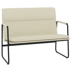 vidaXL Sitzbank Creme 100x64x80 cm Kunstleder