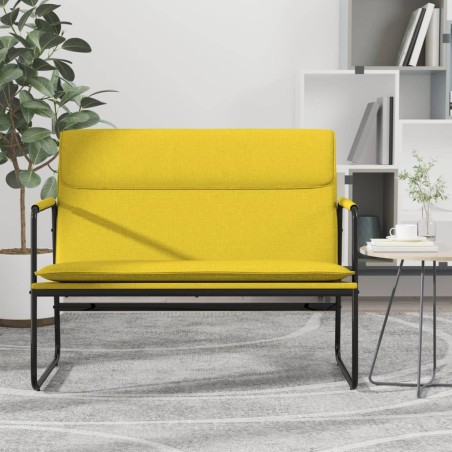 vidaXL Sitzbank Hellgelb 100x64x80 cm Stoff