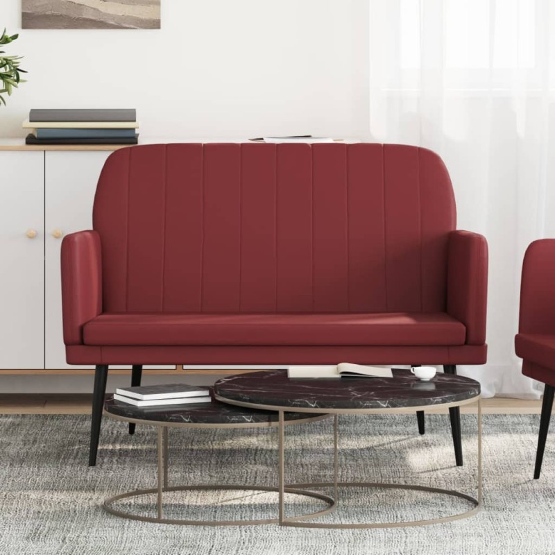vidaXL Sitzbank Weinrot 107x80x81 cm Kunstleder vidaXL Sitzbank Weinrot 107x80x81 cm Kunstleder