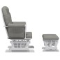 vidaXL Schaukelsessel mit Hocker Gleitend Hellgrau Stoff vidaXL Schaukelsessel mit Hocker Gleitend Hellgrau Stoff