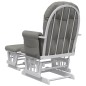 vidaXL Schaukelsessel mit Hocker Gleitend Hellgrau Stoff vidaXL Schaukelsessel mit Hocker Gleitend Hellgrau Stoff
