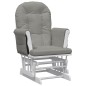 vidaXL Schaukelsessel mit Hocker Gleitend Hellgrau Stoff vidaXL Schaukelsessel mit Hocker Gleitend Hellgrau Stoff
