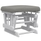 vidaXL Schaukelsessel mit Hocker Gleitend Hellgrau Stoff vidaXL Schaukelsessel mit Hocker Gleitend Hellgrau Stoff