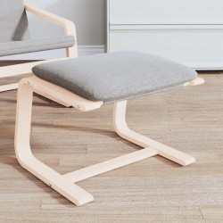 vidaXL Fußhocker Hellgrau 51x41x40 cm Stoff