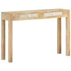 vidaXL Konsolentisch 110x30x75 cm Gebleichtes Massivholz Mango