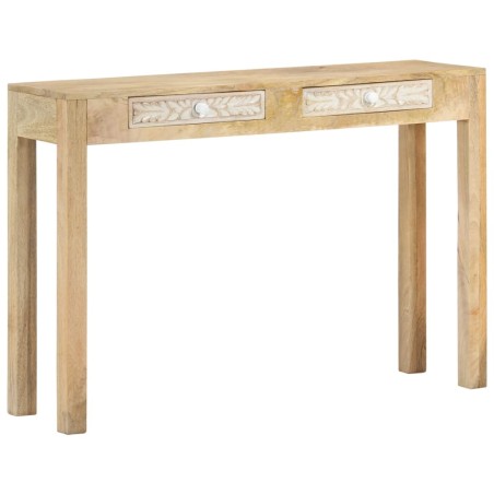 vidaXL Konsolentisch 110x30x75 cm Gebleichtes Massivholz Mango