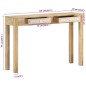 vidaXL Konsolentisch 110x30x75 cm Gebleichtes Massivholz Mango vidaXL Konsolentisch 110x30x75 cm Gebleichtes Massivholz Mango