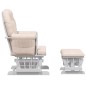 vidaXL Schaukelsessel mit Hocker Gleitend Hellrosa Stoff vidaXL Schaukelsessel mit Hocker Gleitend Hellrosa Stoff