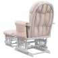 vidaXL Schaukelsessel mit Hocker Gleitend Hellrosa Stoff vidaXL Schaukelsessel mit Hocker Gleitend Hellrosa Stoff