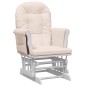 vidaXL Schaukelsessel mit Hocker Gleitend Hellrosa Stoff vidaXL Schaukelsessel mit Hocker Gleitend Hellrosa Stoff