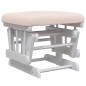 vidaXL Schaukelsessel mit Hocker Gleitend Hellrosa Stoff vidaXL Schaukelsessel mit Hocker Gleitend Hellrosa Stoff