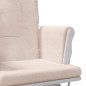 vidaXL Schaukelsessel mit Hocker Gleitend Hellrosa Stoff vidaXL Schaukelsessel mit Hocker Gleitend Hellrosa Stoff