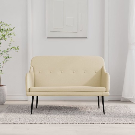 vidaXL Sitzbank Creme 110x76x80 cm Stoff