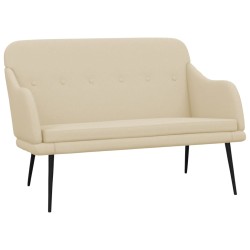 vidaXL Sitzbank Creme 110x76x80 cm Stoff