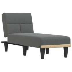 vidaXL Chaiselongue Dunkelgrau Stoff