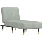 vidaXL Chaiselongue Hellgrau Samt vidaXL Chaiselongue Hellgrau Samt