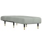 vidaXL Chaiselongue Hellgrau Samt vidaXL Chaiselongue Hellgrau Samt