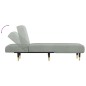 vidaXL Chaiselongue Hellgrau Samt vidaXL Chaiselongue Hellgrau Samt