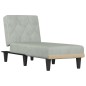 vidaXL Chaiselongue Hellgrau Samt vidaXL Chaiselongue Hellgrau Samt