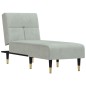 vidaXL Chaiselongue Hellgrau Samt vidaXL Chaiselongue Hellgrau Samt