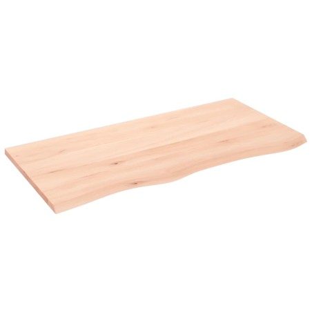 Waschtischplatte 100x50x2 cm Massivholz Unbehandelt