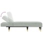 vidaXL Chaiselongue Hellgrau Samt vidaXL Chaiselongue Hellgrau Samt