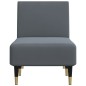 vidaXL Chaiselongue Dunkelgrau Samt vidaXL Chaiselongue Dunkelgrau Samt