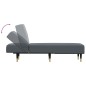 vidaXL Chaiselongue Dunkelgrau Samt vidaXL Chaiselongue Dunkelgrau Samt