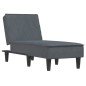 vidaXL Chaiselongue Dunkelgrau Samt vidaXL Chaiselongue Dunkelgrau Samt