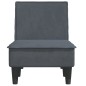 vidaXL Chaiselongue Dunkelgrau Samt vidaXL Chaiselongue Dunkelgrau Samt