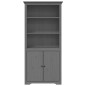 vidaXL Bücherregal BODO Grau 82x40x173 cm Massivholz Kiefer vidaXL Bücherregal BODO Grau 82x40x173 cm Massivholz Kiefer
