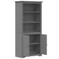 vidaXL Bücherregal BODO Grau 82x40x173 cm Massivholz Kiefer vidaXL Bücherregal BODO Grau 82x40x173 cm Massivholz Kiefer