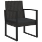 vidaXL Gartensessel mit Kissen Schwarz Poly Rattan vidaXL Gartensessel mit Kissen Schwarz Poly Rattan