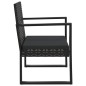 vidaXL Gartensessel mit Kissen Schwarz Poly Rattan vidaXL Gartensessel mit Kissen Schwarz Poly Rattan