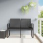 vidaXL Gartenbank 2-Sitzer mit Kissen Dunkelgrau PP-Rattan vidaXL Gartenbank 2-Sitzer mit Kissen Dunkelgrau PP-Rattan