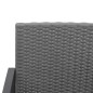 vidaXL Gartenbank 2-Sitzer mit Kissen Dunkelgrau PP-Rattan vidaXL Gartenbank 2-Sitzer mit Kissen Dunkelgrau PP-Rattan