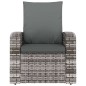 vidaXL Gartensessel Verstellbar mit Kissen Grau Poly Rattan vidaXL Gartensessel Verstellbar mit Kissen Grau Poly Rattan