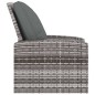 vidaXL Gartensessel Verstellbar mit Kissen Grau Poly Rattan vidaXL Gartensessel Verstellbar mit Kissen Grau Poly Rattan