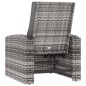 vidaXL Gartensessel Verstellbar mit Kissen Grau Poly Rattan vidaXL Gartensessel Verstellbar mit Kissen Grau Poly Rattan