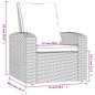 vidaXL Gartensessel Verstellbar mit Kissen Grau Poly Rattan vidaXL Gartensessel Verstellbar mit Kissen Grau Poly Rattan