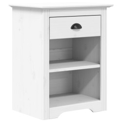 vidaXL Nachttisch BODO Weiß 53x38,5x67 cm Massivholz Kiefer