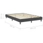 vidaXL Boxspring-Bettgestell Grau Stoff 140x200 cm vidaXL Boxspring-Bettgestell Grau Stoff 140x200 cm