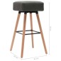vidaXL Barhocker 2 Stk. Dunkelgrau Stoff vidaXL Barhocker 2 Stk. Dunkelgrau Stoff