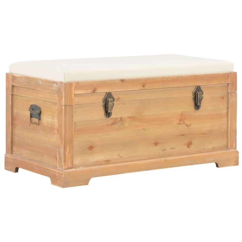 vidaXL Aufbewahrungstruhe mit Auflage 80×40×40 cm MDF vidaXL Aufbewahrungstruhe mit Auflage 80×40×40 cm MDF