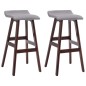 vidaXL Barhocker 2 Stk. Hellgrau Stoff vidaXL Barhocker 2 Stk. Hellgrau Stoff