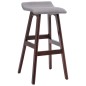 vidaXL Barhocker 2 Stk. Hellgrau Stoff vidaXL Barhocker 2 Stk. Hellgrau Stoff